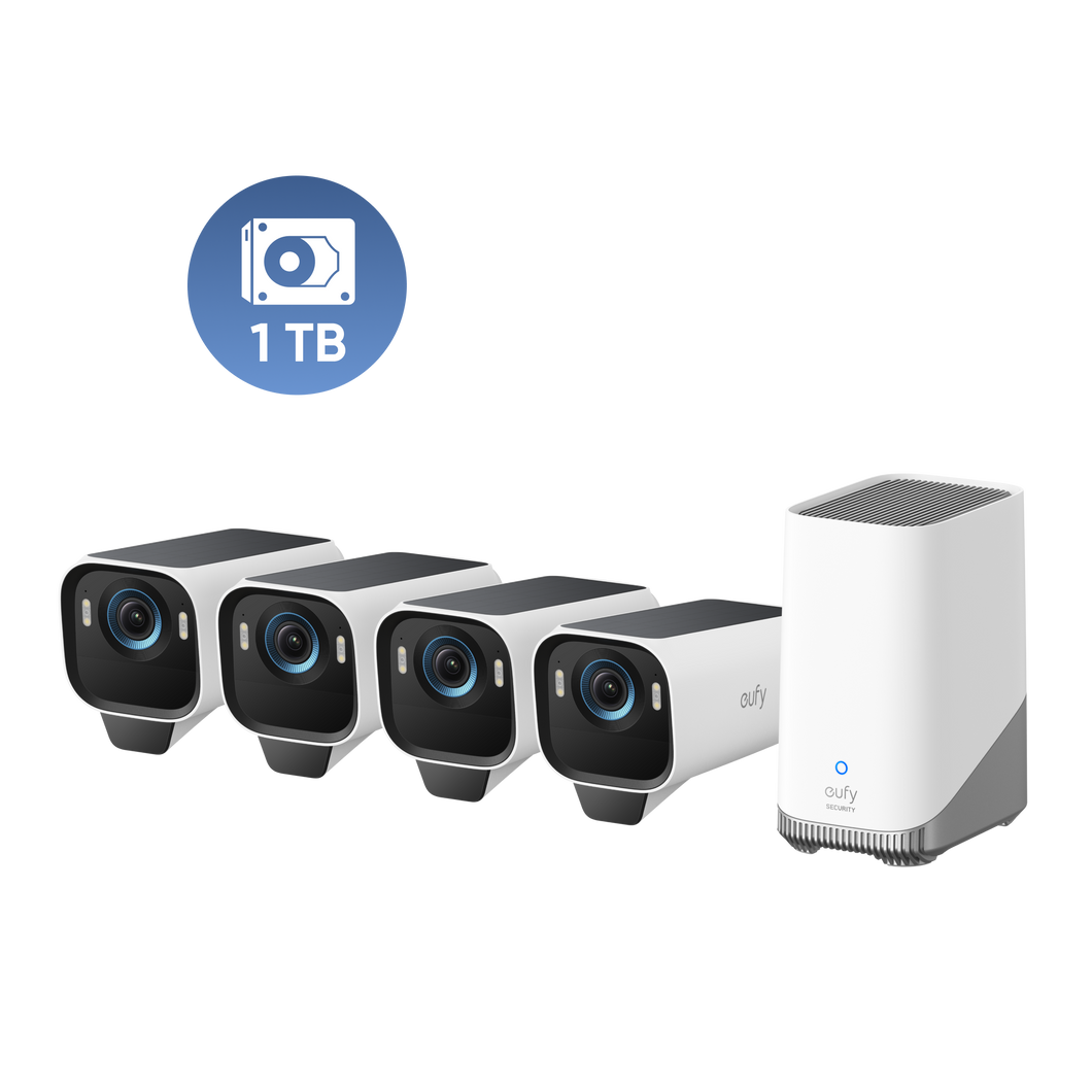 Bộ 4 camera eufyCam S3 Pro + Ổ cứng 1 TB